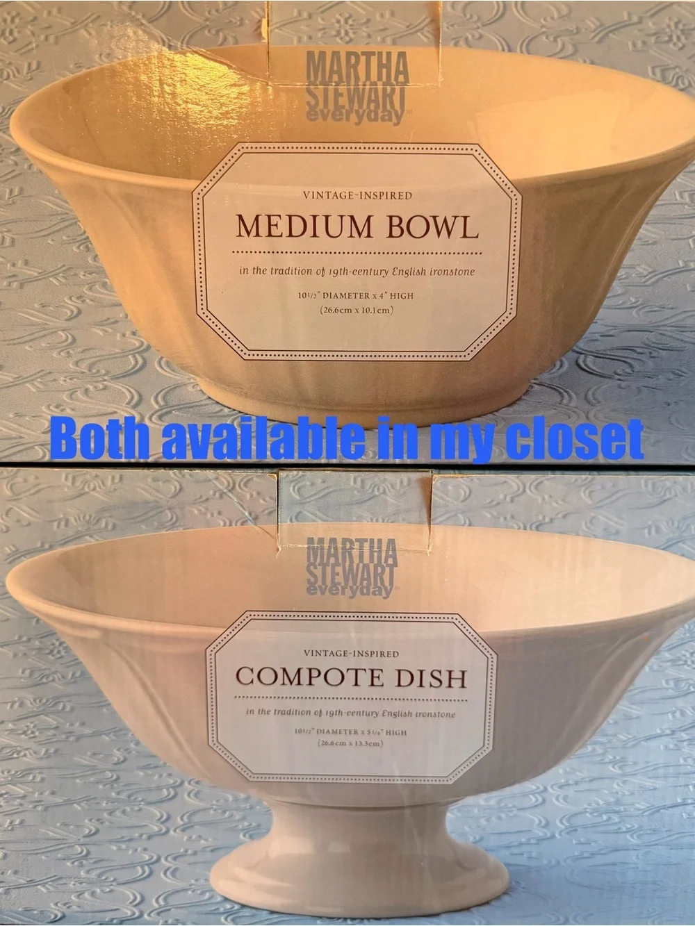 Vintage Martha Stewart Cream Ceramic Serving Bowl 2000-2001 Era